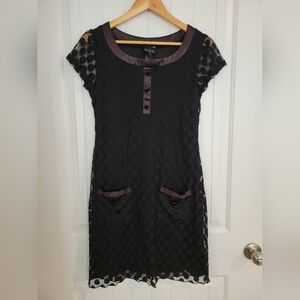 Enfocus Black polka dot dress size 8